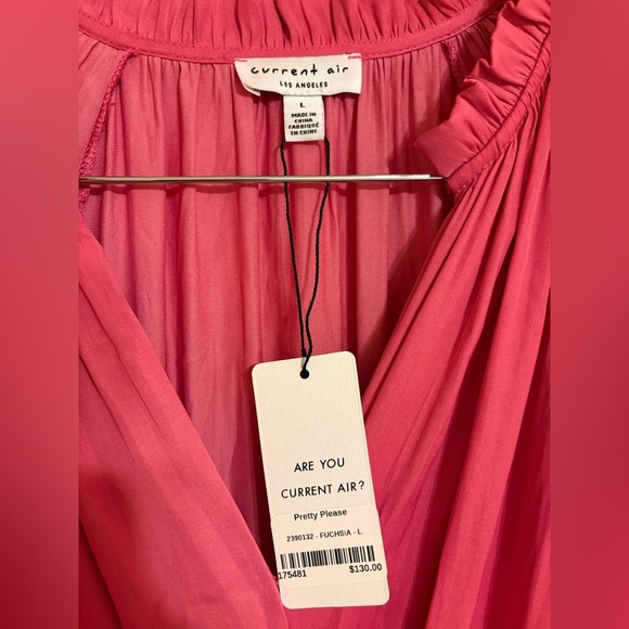 NWT Current Air Flutter Sleeve Mini Dress in Fuschia Pink Anthropologie Large - Picture 7 of 7